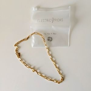 LIKE NEW Electric Picks 14kt Gold Plated Necklace